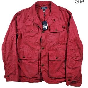 Polo by Ralph Lauren Men's Chili Pepper Red Twill Jacket